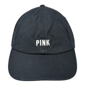 PINK Slideback Hat Black One Size Adjustable Solid Victoria's Secret